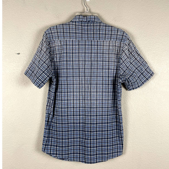 Pineapple Connection Shirt Blue White Plaid Collared Button Up Size X Large - Picture 2 of 11